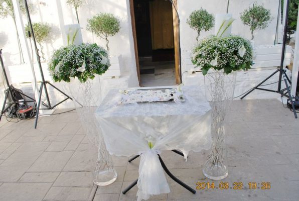 στολισμος γαμου με γυψοφυλλ