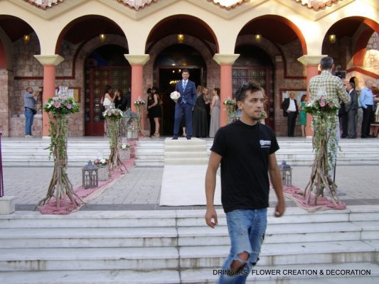 στολισμος γαμου με Θαλασσοξυλα