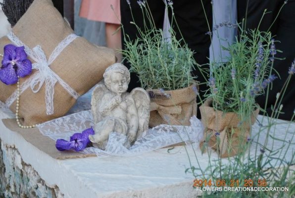 στολισμος γαμου με λεβαντα