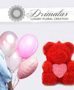 Χειροποίητο αρκουδάκι από τριαντάφυλλα