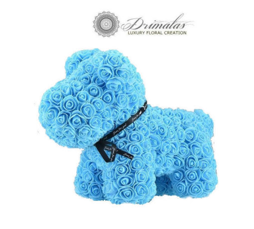 ToyFlower Puppy μέ Γαλάζια Τριαντάφυλλα