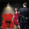 Αρκουδάκι από κόκκινα τριαντάφυλλα - Toy Flower bear XXL